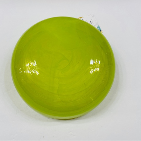 Ardacam Yellow white swirl glass serving bowl - Picture 4 of 7